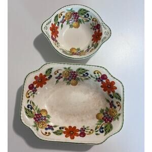 Steubenville Harvest Fruit Bowl USA MCM Vintage 1950's Set FLAW